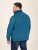 D555 Conway 1 1/4 Zip Neck Fleece Sweatshirt With Bear Logo Teal - Tröjor & hoodies - Stora hoodies & tröjor - 2XL-14XL