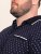 D555 Reid AOP Polo With Jacquard Collar, Pocket And Cuffs Mörkblå - Pikétröjor - Stora pikétröjor - 2XL-8XL