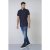 D555 Tim Short Sleeve Shirt Navy - Skjortor - Stora skjortor - 2XL-8XL
