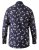 D555 Rooksey Floral Print Shirt Navy - Skjortor - Stora skjortor - 2XL-8XL