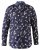 D555 Rooksey Floral Print Shirt Navy - Skjortor - Stora skjortor - 2XL-8XL