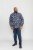 D555 Rooksey Floral Print Shirt Navy - Skjortor - Stora skjortor - 2XL-8XL