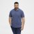 North Latitude Polo Blue Melange - Pikétröjor - Stora pikétröjor - 2XL-8XL