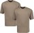 Adamo Marlon Comfort fit 2-pack T-shirt Khaki - T-shirts - Stora T-shirts - 2XL-14XL