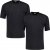 Adamo Marlon Comfort fit 2-pack T-shirt Black - T-shirts - Stora T-shirts - 2XL-14XL