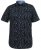 D555 BEAU S/S AO Leaf Print Shirt Navy - Skjortor - Stora skjortor - 2XL-8XL