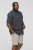 D555 BEAU S/S AO Leaf Print Shirt Navy - Skjortor - Stora skjortor - 2XL-8XL