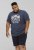 D555 COOK Trio Of Skulls Printed Crew Neck T-Shirt Slate Blue - T-shirts - Stora T-shirts - 2XL-14XL