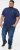 D555 ORSTON Reno Fabric Crew Neck T-Shirt With Chest Embroidery Blue Reno - T-shirts - Stora T-shirts - 2XL-14XL