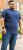 D555 ORSTON Reno Fabric Crew Neck T-Shirt With Chest Embroidery Blue Reno - T-shirts - Stora T-shirts - 2XL-14XL