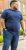 D555 ORSTON Reno Fabric Crew Neck T-Shirt With Chest Embroidery Blue Reno - T-shirts - Stora T-shirts - 2XL-14XL