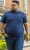 D555 ORSTON Reno Fabric Crew Neck T-Shirt With Chest Embroidery Blue Reno - T-shirts - Stora T-shirts - 2XL-14XL