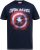 D555 ROGERS Official Captain America Printed T-Shirt Dark Navy - T-shirts - Stora T-shirts - 2XL-14XL