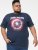 D555 ROGERS Official Captain America Printed T-Shirt Dark Navy - T-shirts - Stora T-shirts - 2XL-14XL