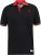 D555 CHESTER Pique Polo With Red Collar With Tipping Detail And Chest Embroidery Black - Pikétröjor - Stora pikétröjor - 2XL-8XL