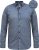 D555 MANGALA Geometric AOP Long Sleeve Shirt With Concealed Button Down Collar Navy - Skjortor - Stora skjortor - 2XL-8XL