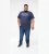 D555 Cropwell T-shirt med fisketryck marinblå - T-shirts - Stora T-shirts - 2XL-14XL