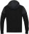 D555 DEAN Couture Zip Through Hoody With Woven Contrast Fabric Trim Black - Tröjor & hoodies - Stora hoodies & tröjor - 2XL-14XL