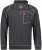 Adamo Manuel Sweatshirt with Zipper Charcoal - Tröjor & Hoodies - Stora hoodies & tröjor - 2XL-14XL
