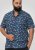 D555 Hartlepool Short Sleeve Vintage Car AOP Stretch Shirt Blue - Skjortor - Stora skjortor - 2XL-8XL