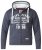 D555 Vadal Full Zip Hoodie Charcoal - Tröjor & Hoodies - Stora hoodies & tröjor - 2XL-14XL