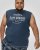 D555 Havant San Diego Printed Sleeveless T-Shirt French Navy - T-shirts - Stora T-shirts - 2XL-14XL