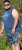 D555 Havant San Diego Printed Sleeveless T-Shirt French Navy - T-shirts - Stora T-shirts - 2XL-14XL