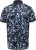 D555 Halifax AOP Hawaiian Print Short Sleeve Polo Blue - T-shirts - Stora T-shirts - 2XL-14XL
