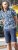 D555 Halifax AOP Hawaiian Print Short Sleeve Polo Blue - T-shirts - Stora T-shirts - 2XL-14XL