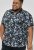 D555 Halifax AOP Hawaiian Print Short Sleeve Polo Blue - T-shirts - Stora T-shirts - 2XL-14XL