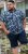 D555 Halifax AOP Hawaiian Print Short Sleeve Polo Blue - T-shirts - Stora T-shirts - 2XL-14XL