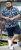 D555 Halifax AOP Hawaiian Print Short Sleeve Polo Blue - T-shirts - Stora T-shirts - 2XL-14XL