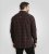 D555 Horsham Long Sleeve Shirt with Chest Pocket Burgundy/Black Check - Skjortor - Stora skjortor - 2XL-8XL