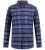 D555 Shrewsbury Long Sleeve with Chest Pocket Blue/Navy Check - Skjortor - Stora skjortor - 2XL-8XL