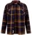 D555 Aldershot Long Sleeve Heavy Shacket Overshirt Tan/Navy Check - Skjortor - Stora skjortor - 2XL-8XL