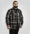 D555 Falkirk Long Sleeve Heavy Shacket Overshirt Black/Grey TALL SIZES - Skjortor - Stora skjortor - 2XL-8XL