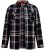 D555 Falkirk Long Sleeve Heavy Shacket Overshirt Black/Grey TALL SIZES - Skjortor - Stora skjortor - 2XL-8XL