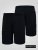 D555 Thomas Stretch Shorts med Elastisk Midja Svart - Shorts - Stora shorts W40-W60