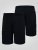 D555 Thomas Stretch Shorts med Elastisk Midja Svart - Shorts - Stora shorts W40-W60