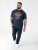 D555 Hockney T-shirt med Motorcykeltryck Marinblå - T-shirts - Stora T-shirts - 2XL-14XL