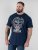 D555 Linton T-shirt med flerfärgat dödskalletryck Marinblå - T-shirts - Stora T-shirts - 2XL-14XL
