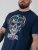 D555 Linton T-shirt med flerfärgat dödskalletryck Marinblå - T-shirts - Stora T-shirts - 2XL-14XL