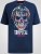 D555 Linton T-shirt med flerfärgat dödskalletryck Marinblå - T-shirts - Stora T-shirts - 2XL-14XL