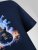 D555 Slater Tryckt T-shirt Mörkblå - T-shirts - Stora T-shirts - 2XL-14XL