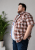Kam Jeans 6368 Checked Short Sleeve Shirt Red - Skjortor - Stora skjortor - 2XL-8XL