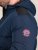 D555 Hank Ripstop Contrast Panelled Padded Hooded Jacket Mörkblå - Jackor - Stora jackor - 2XL-12XL