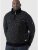 D555 REMINGTON Sweater With Woven Zipper Chest Pocket Black/Charcoal - Tröjor & Hoodies - Stora hoodies & tröjor - 2XL-14XL