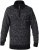 D555 REMINGTON Sweater With Woven Zipper Chest Pocket Black/Charcoal - Tröjor & Hoodies - Stora hoodies & tröjor - 2XL-14XL