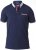 D555 GARFIELD Short Sleeve Stretch Polo Shirt Navy - Pikétröjor - Stora pikétröjor - 2XL-8XL