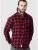 D555 Lawton LS Flannel Shirt Red - Skjortor - Stora skjortor - 2XL-8XL
